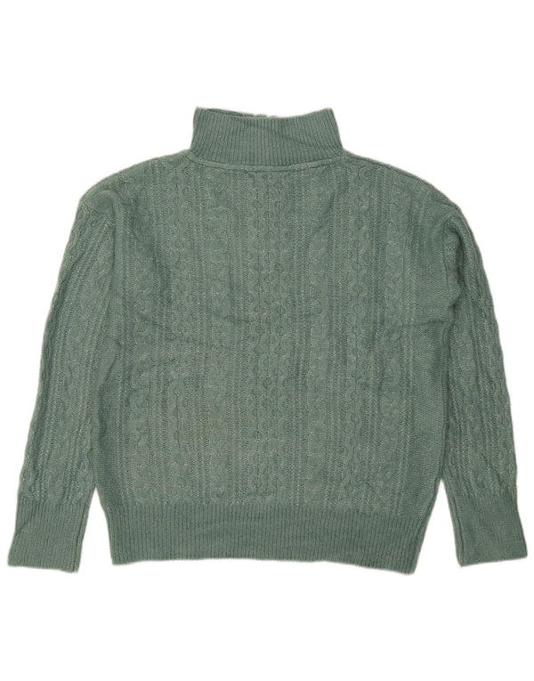 Fat Face Pull surdimensionné à col zippé pour femme UK 12 Nylon vert moyen