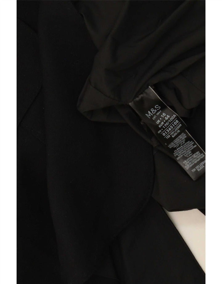 Marks & Spencer Veste blazer à 1 bouton pour femme UK 16 Large Noir Polyester