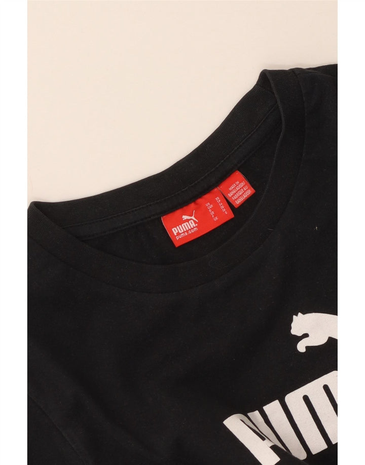 Puma T-shirt graphique pour femme UK 8 Small Noir
