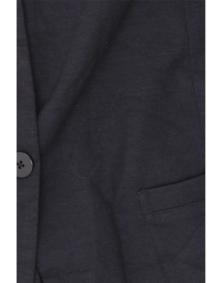 Benetton Veste blazer militaire à 1 bouton pour femme UK 14 Large Bleu marine