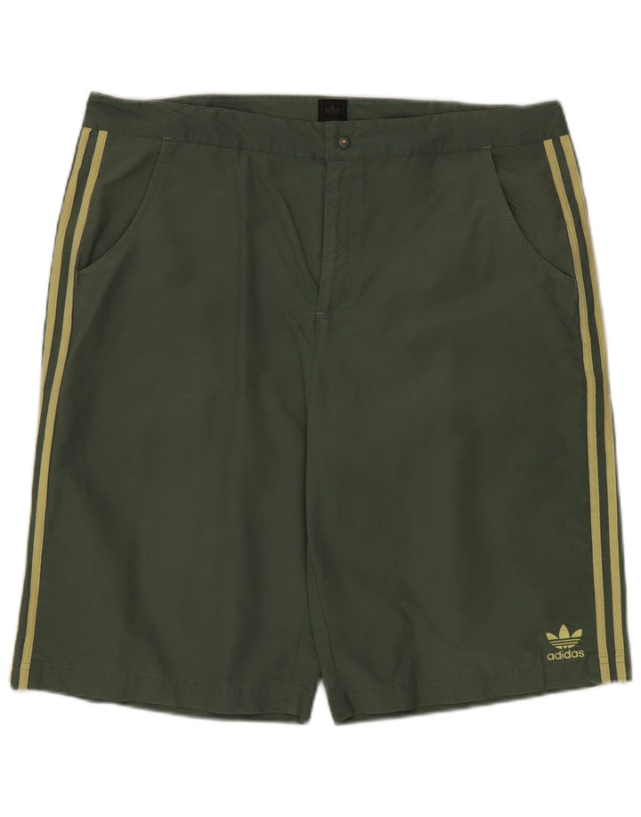 Adidas Short Homme XL W40 Vert Colorblock Coton