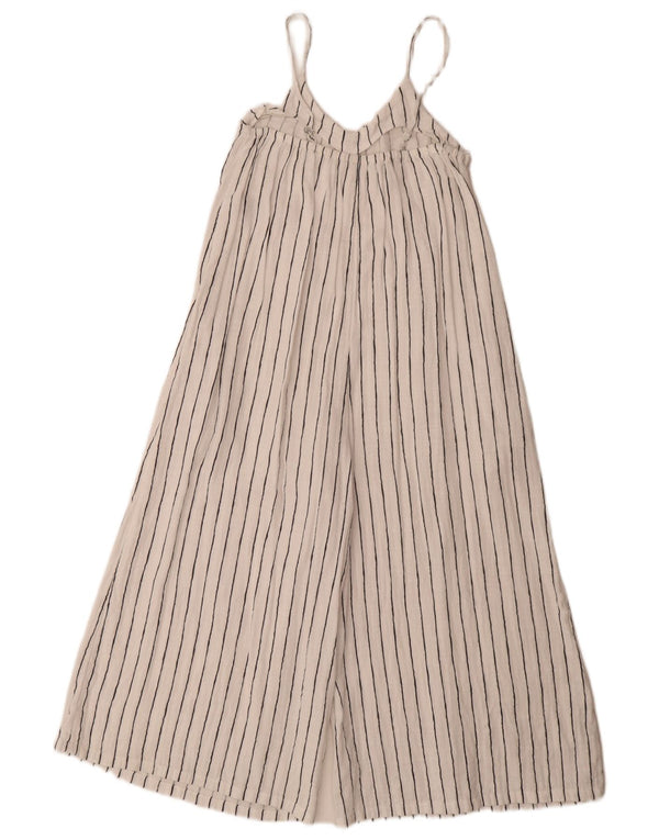 Marks & Spencer Combinaison sans manches fille 9-10 ans en coton blanc à fines rayures