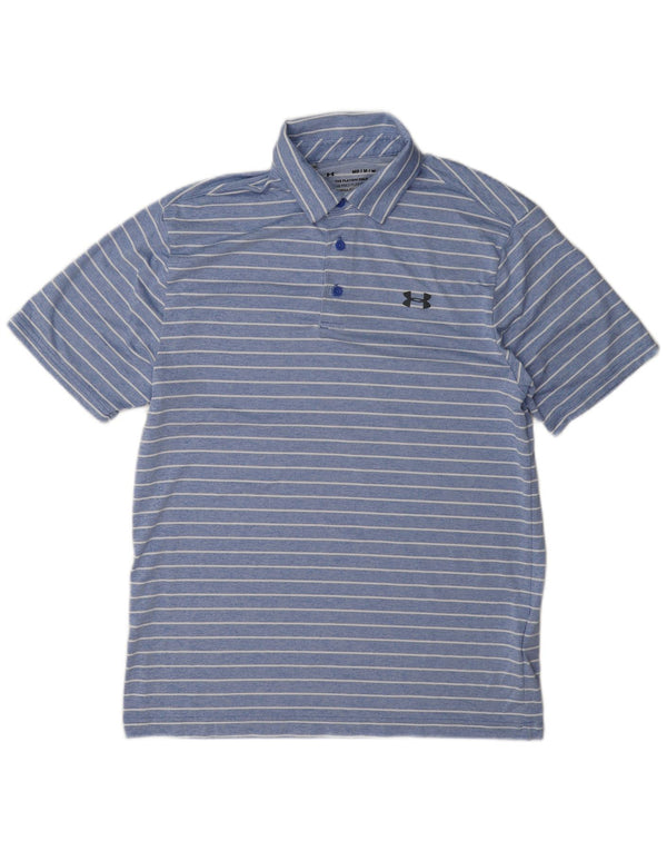 Under Armour Polo Homme Bleu Moyen Fines Rayures Polyester