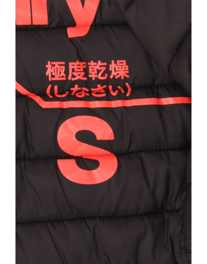 Superdry Veste matelassée pour homme UK 36 Petit nylon noir