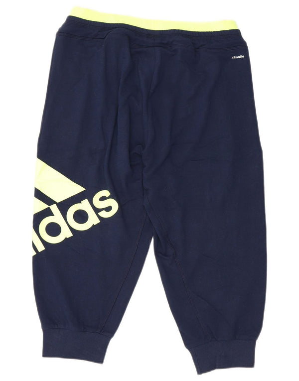 ADIDAS Pantalon de survêtement graphique pour femme Joggers UK 8/10 Small Bleu marine
