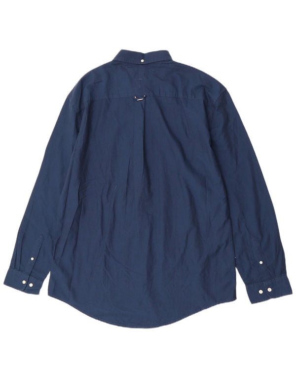Tommy Hilfiger Chemise sur mesure pour homme 2XL Bleu marine Coton