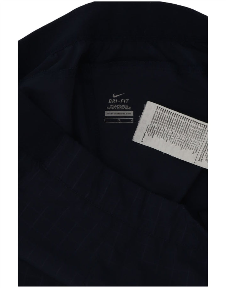 Nike Short chino Dri Fit pour homme Taille L W34 Bleu marine à carreaux Polyester