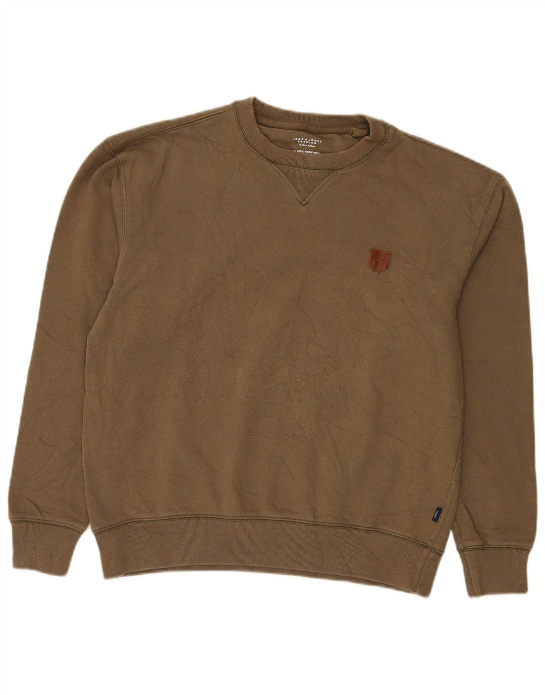 JACK & JONES Sweat-Shirt Homme Kaki Moyen Coton