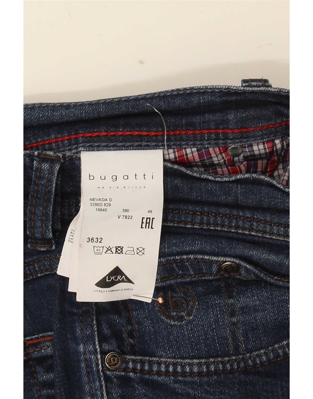 Bugatti Jean Droit Nevada W36 L32 Bleu Marine Coton Homme