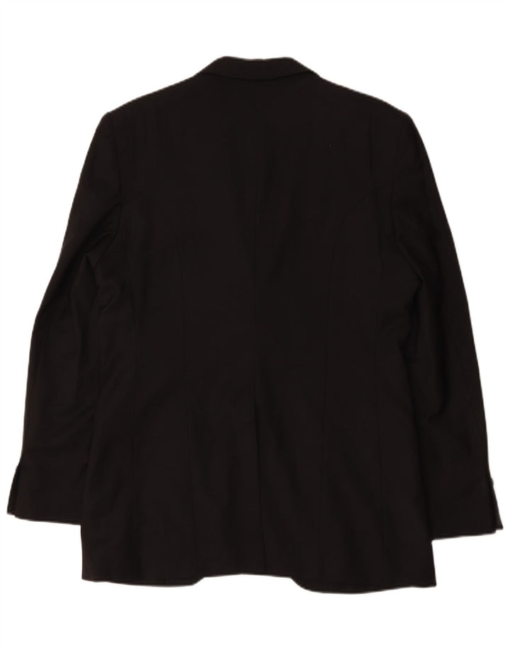 Zara Veste Blazer 2 Boutons Homme EU 50 Laine Noir Moyen
