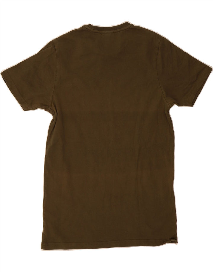 ELLESSE Mens T-Shirt Top Medium Khaki Cotton Vintage Ellesse and Second-Hand Ellesse from Messina Hembry 