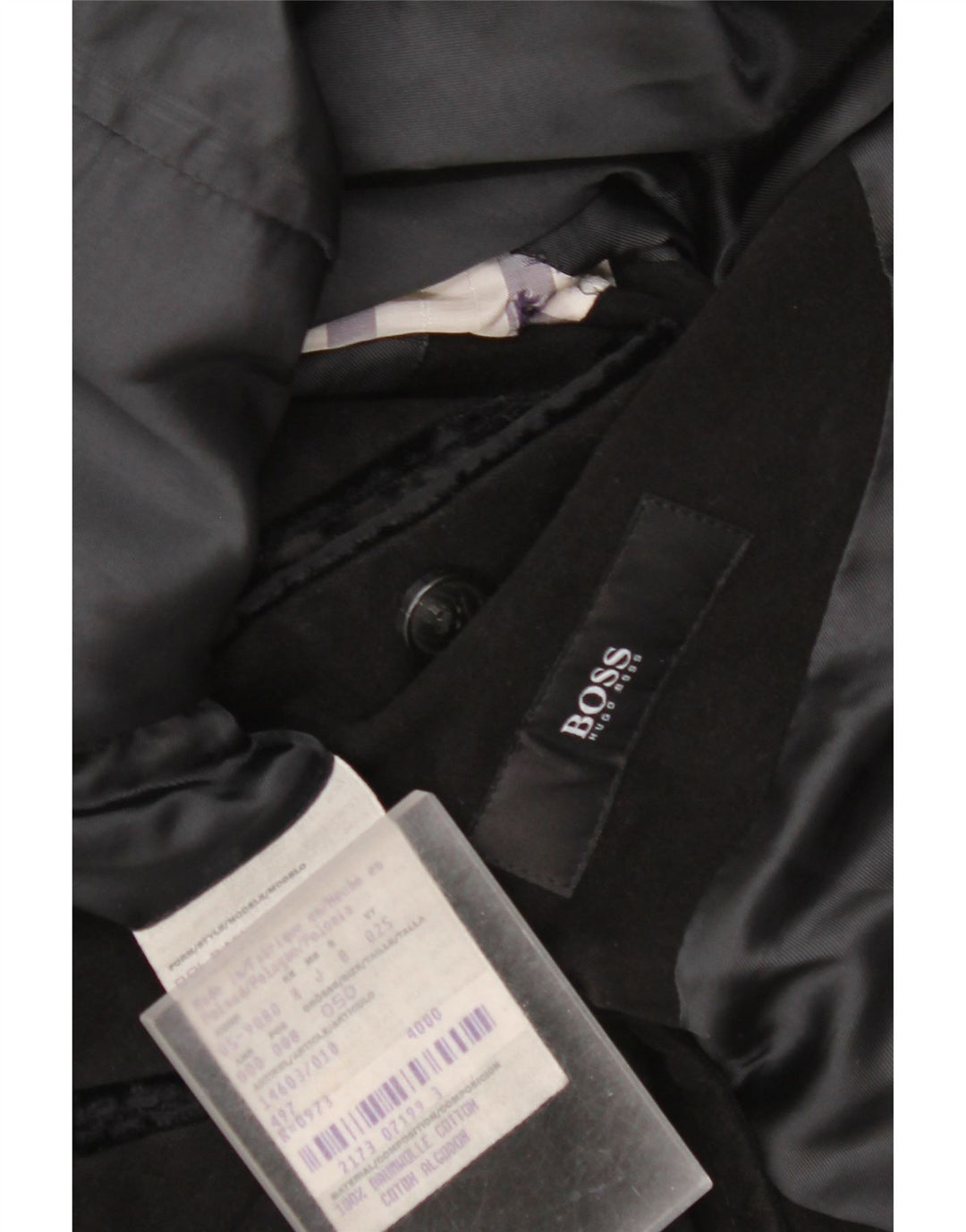 Hugo Boss Pardessus pour homme EU 50 Grand coton noir