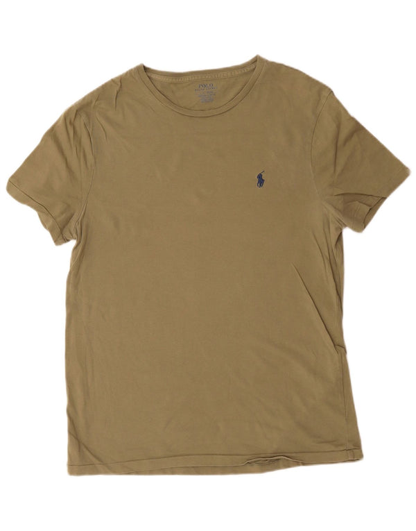 Polo Ralph Lauren T-shirt slim personnalisé pour hommes, grand coton kaki