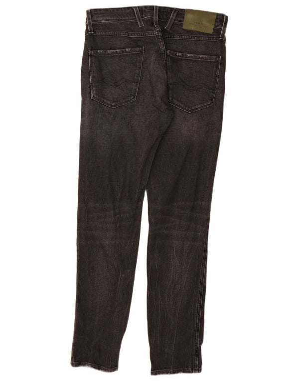 REPLAY Jean Slim Anbass Homme W29 L30 Noir Coton