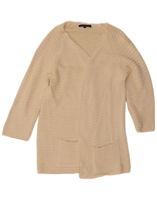 French Connection Pull cardigan long pour femme UK 10 Small Blanc cassé
