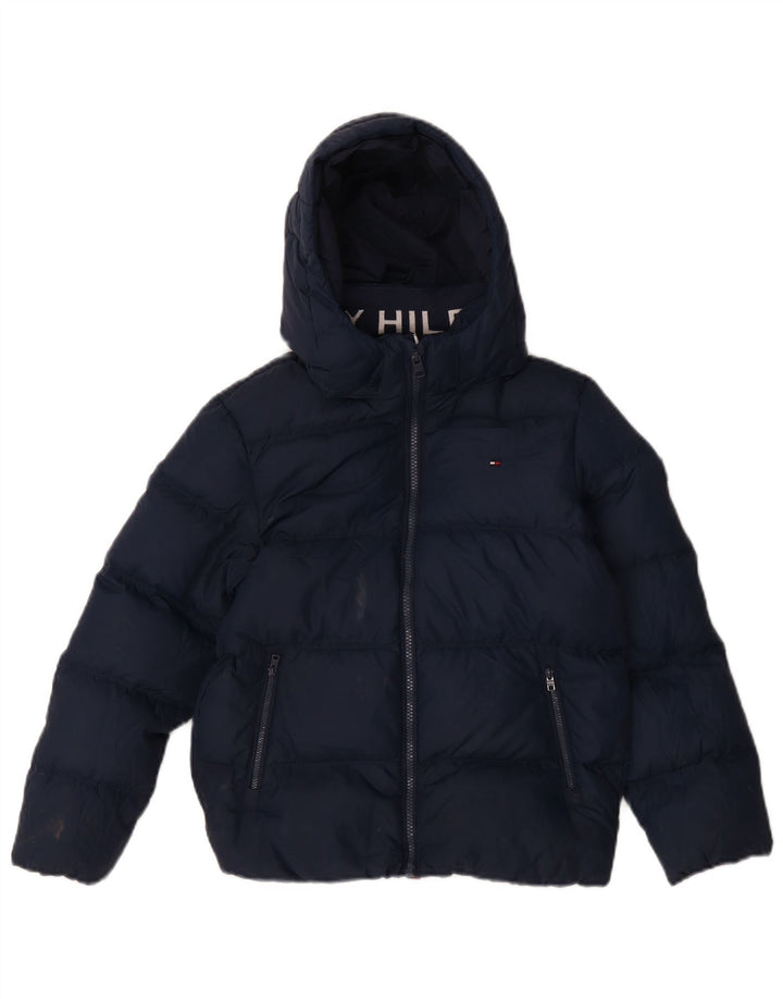 Tommy Hilfiger Veste matelassée à capuche garçon 9-10 ans Bleu marine Polyester
