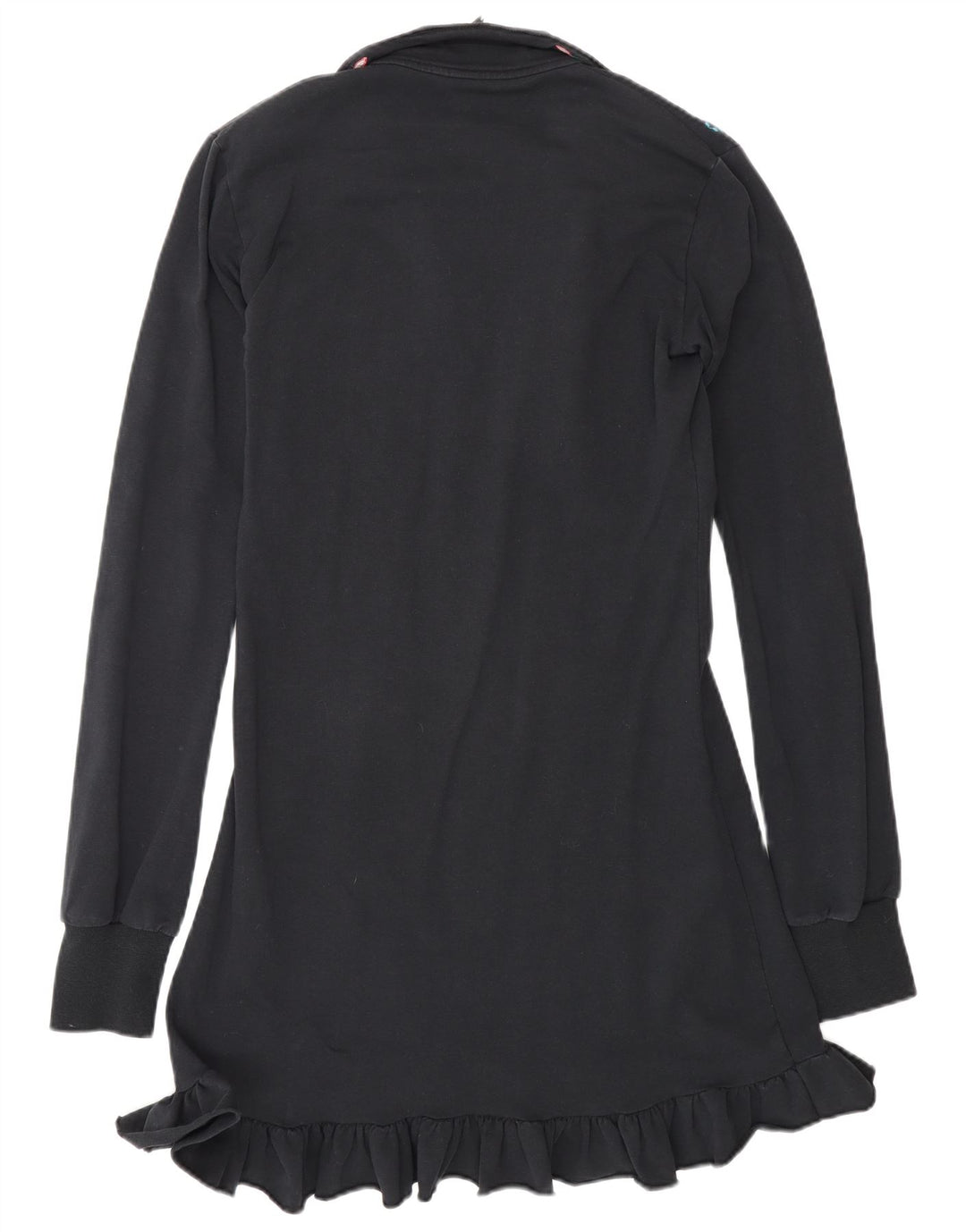 Fornarina Robe basique à manches longues pour femme UK 42 en coton floral noir moyen