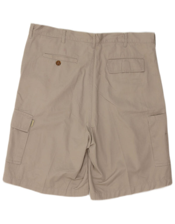 vintage Mens Classic Fit Cargo Shorts IT 54 2XL W42 Gris Coton