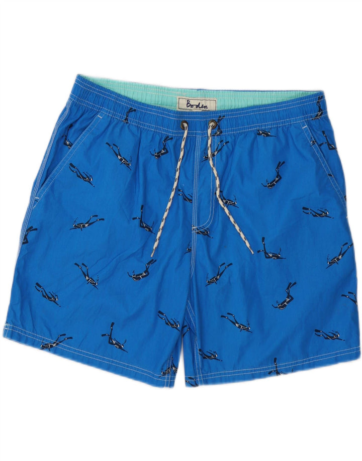 BODEN Homme Short de Bain Graphique Grand Bleu Polyester