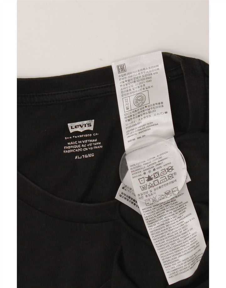 Levi's T-Shirt Graphique Top XL Homme Noir Coton