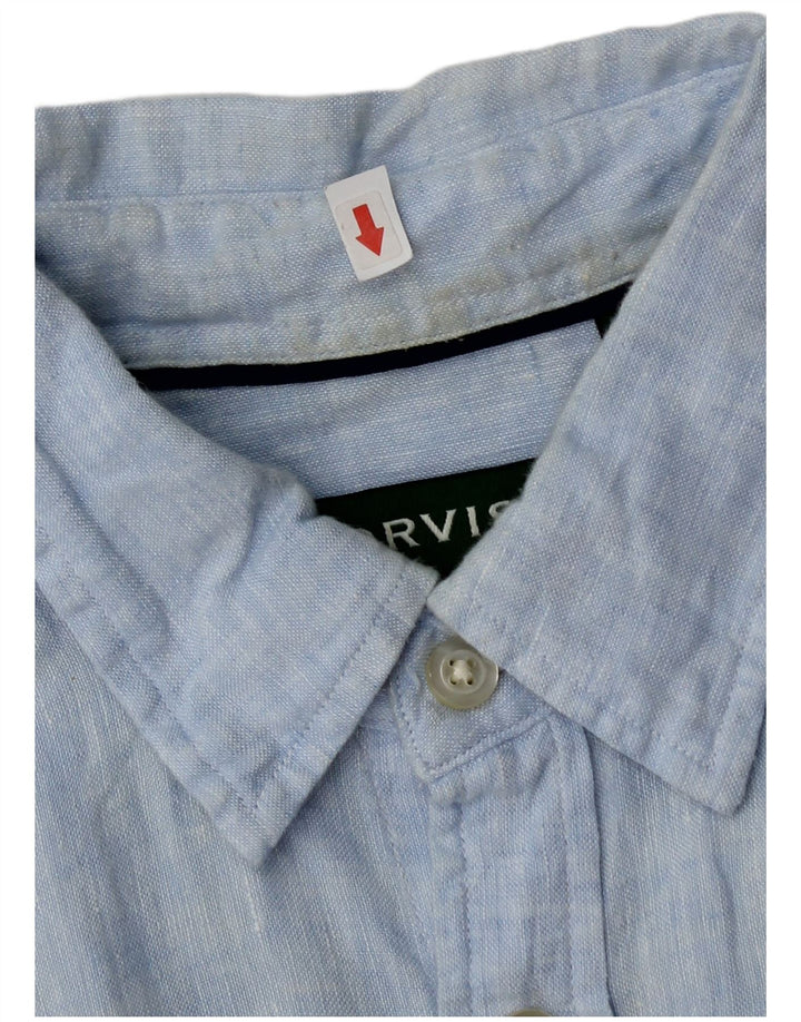 Orvis Chemise à manches courtes pour homme en lin bleu moyen