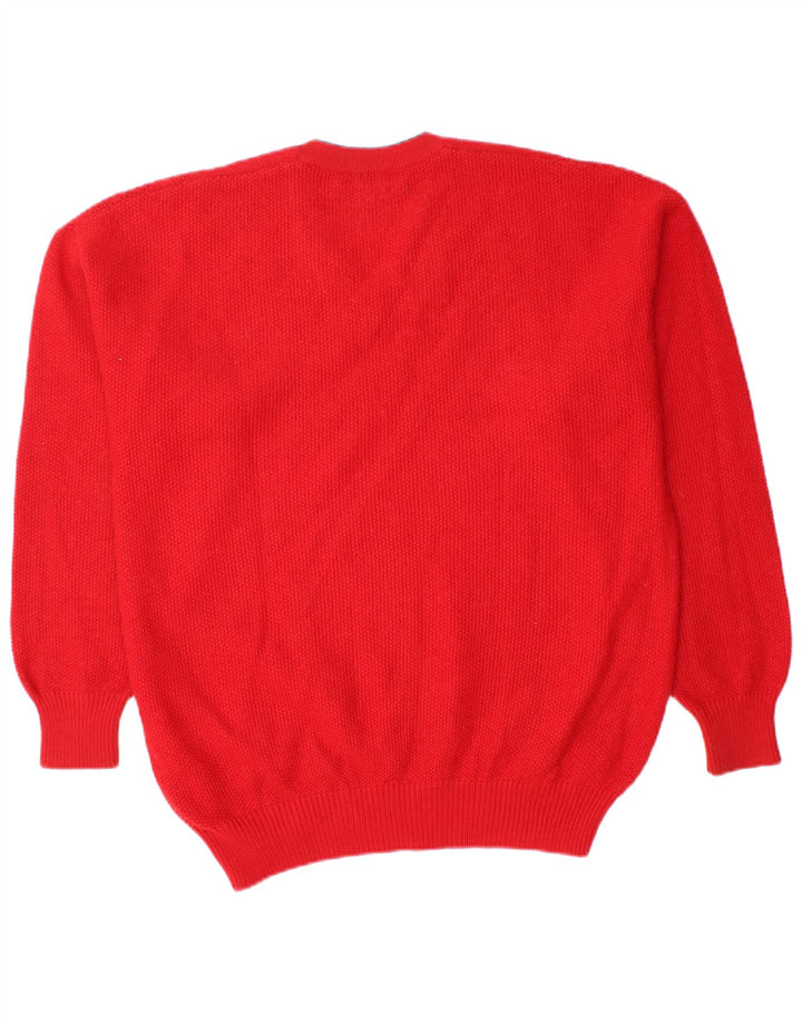 IL GRANCHIO Pull Col V Homme Grand Rouge