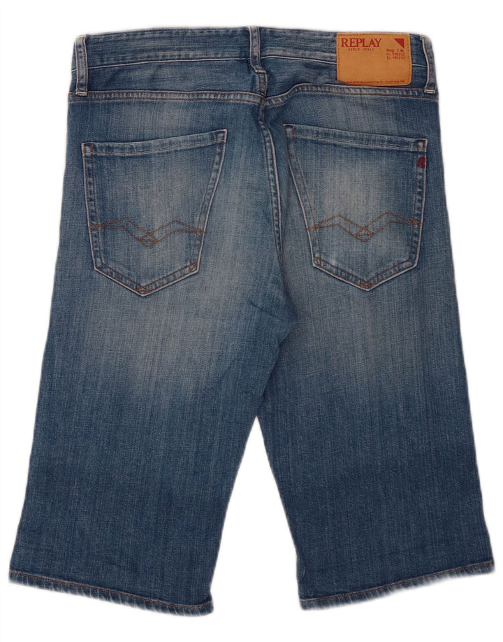 Replay Short en Jean W30 Homme Bleu Moyen Coton