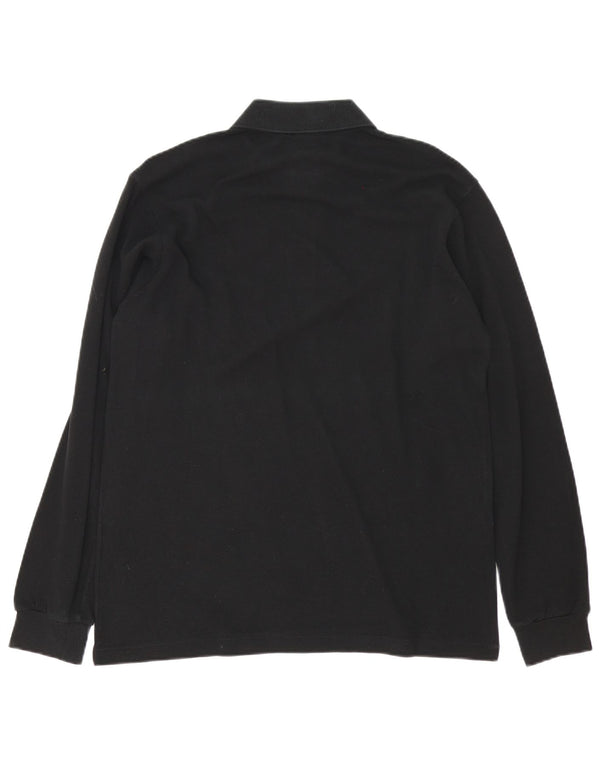 Lacoste Polo à manches longues pour homme Taille 4 Coton noir moyen