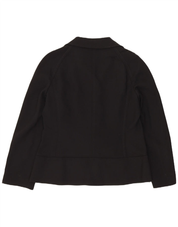 Paola Antonini Veste Blazer 3 Boutons Femme UK 16 Grande Laine Noire