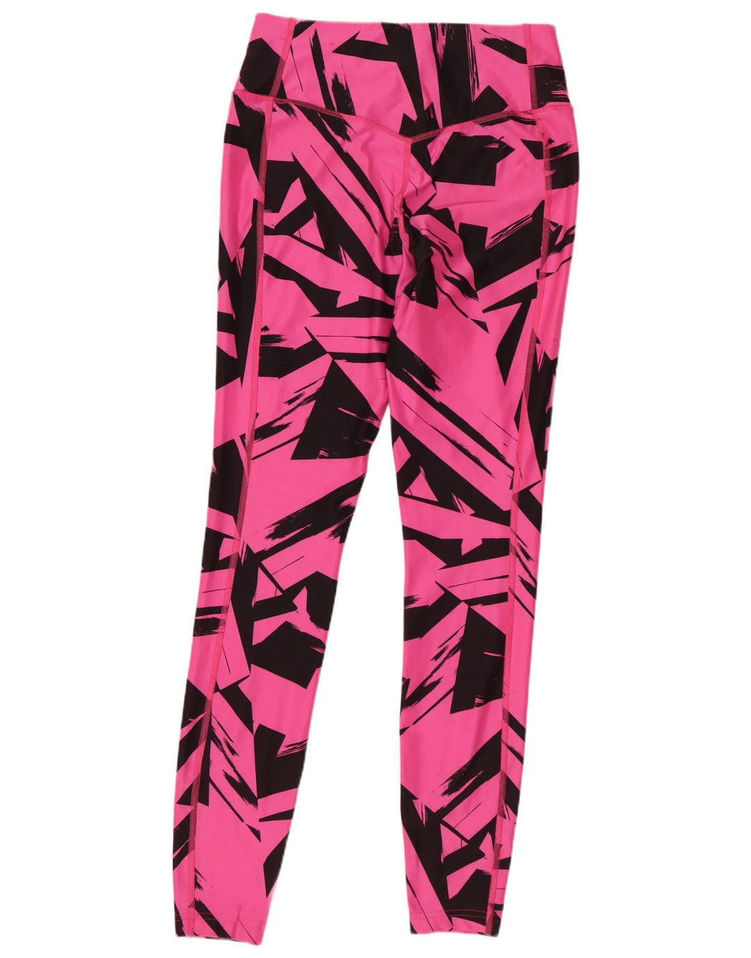 NIKE Femmes Dri Fit Leggings UK 10 Petit Rose Géométrique Polyester