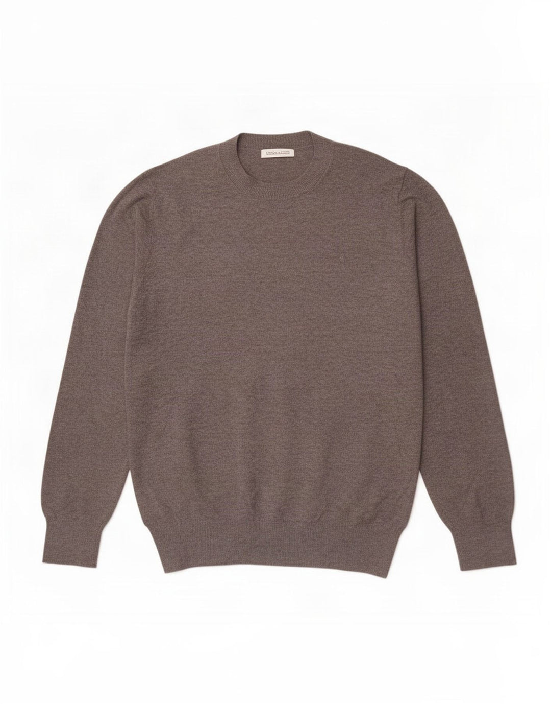 Zara Pull Col Rond Homme Gris Moyen Acrylique