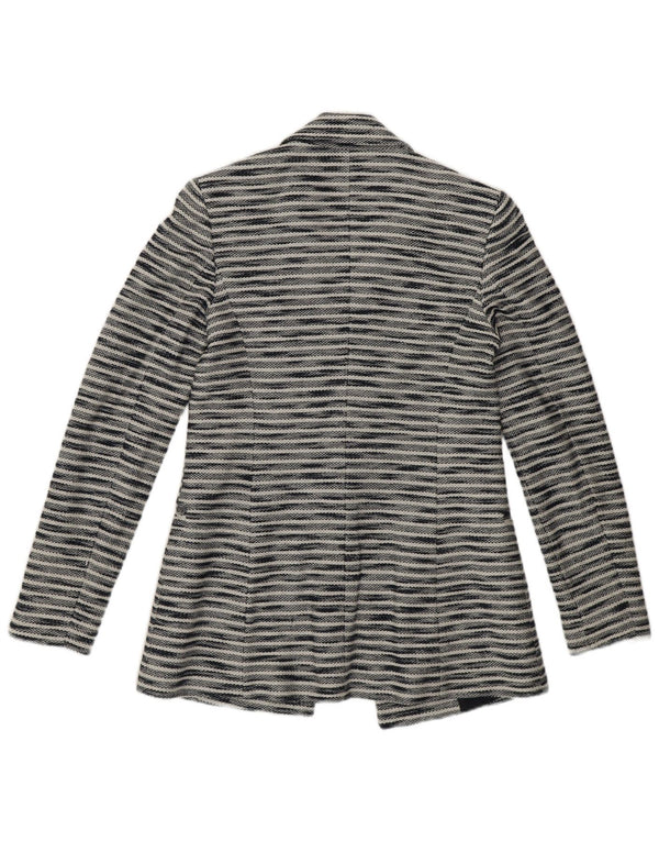 Massimo Dutti Veste Blazer Femme EU 34 2XS Bleu Marine Moucheté Coton