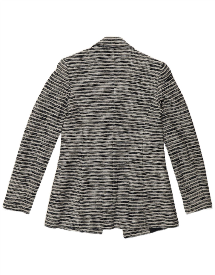 Massimo Dutti Veste Blazer Femme EU 34 2XS Bleu Marine Moucheté Coton