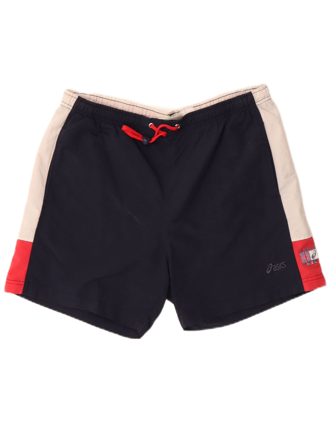 Asics Short de Bain Graphique Homme Bleu Marine Colorblock Polyamide