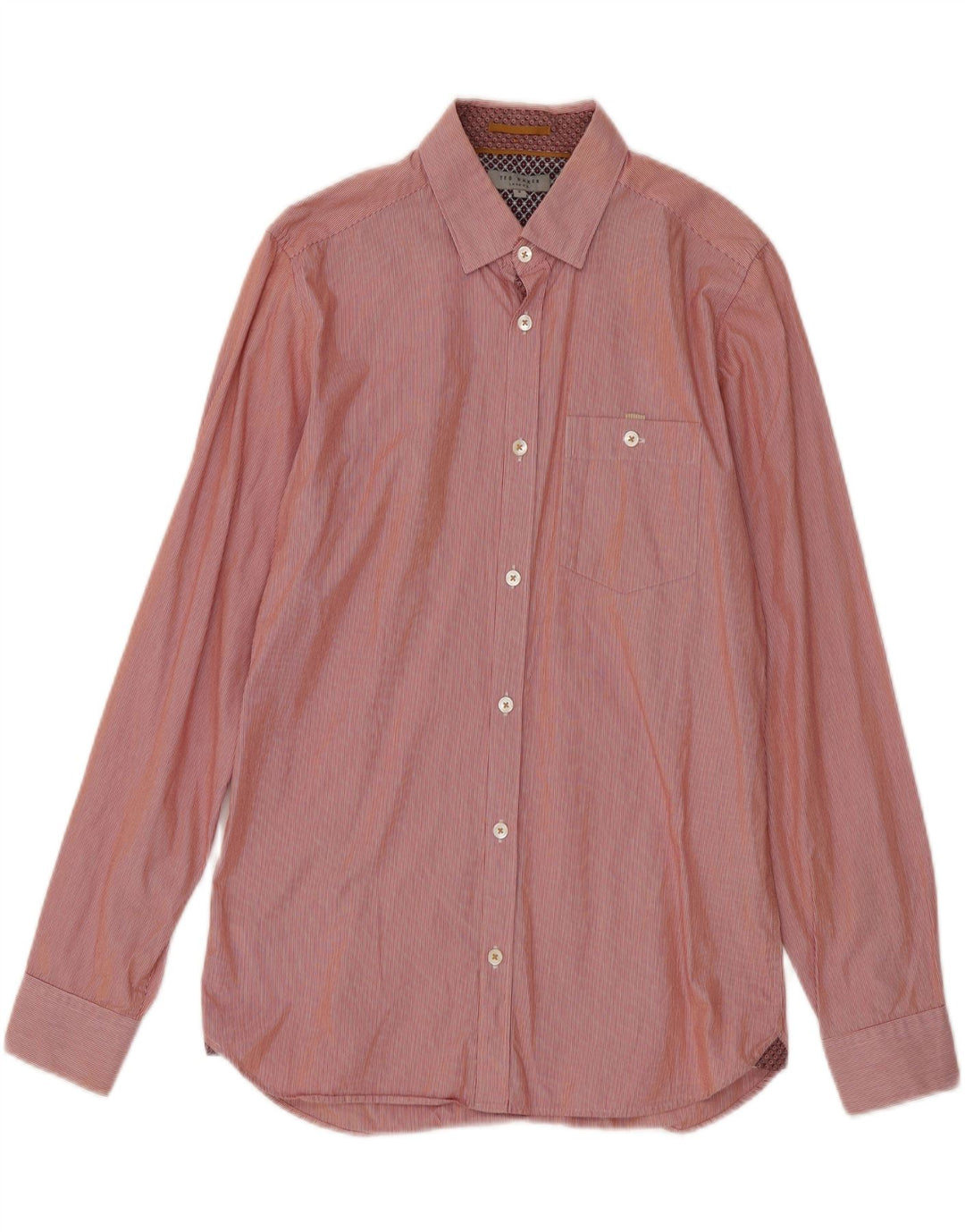 Ted Baker Chemise Homme Taille 2 Petit Coton à Rayures Rouges
