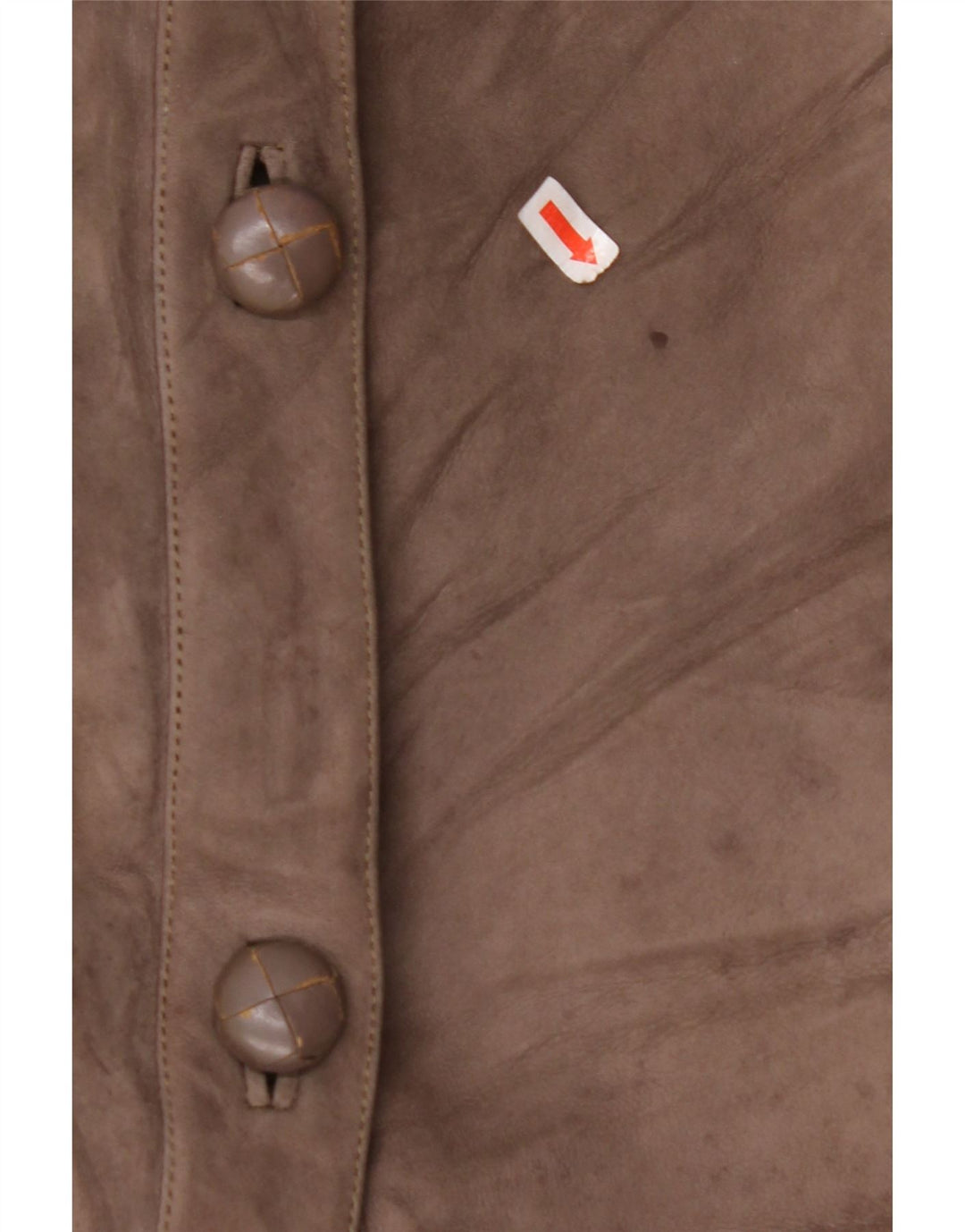 VINTAGE Manteau en peau de mouton femme UK 14 Grand Beige