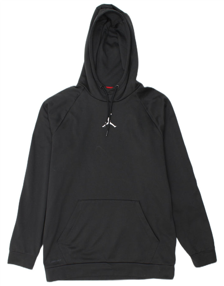 JORDAN Pull à capuche Dri Fit pour hommes, grand, noir, polyester