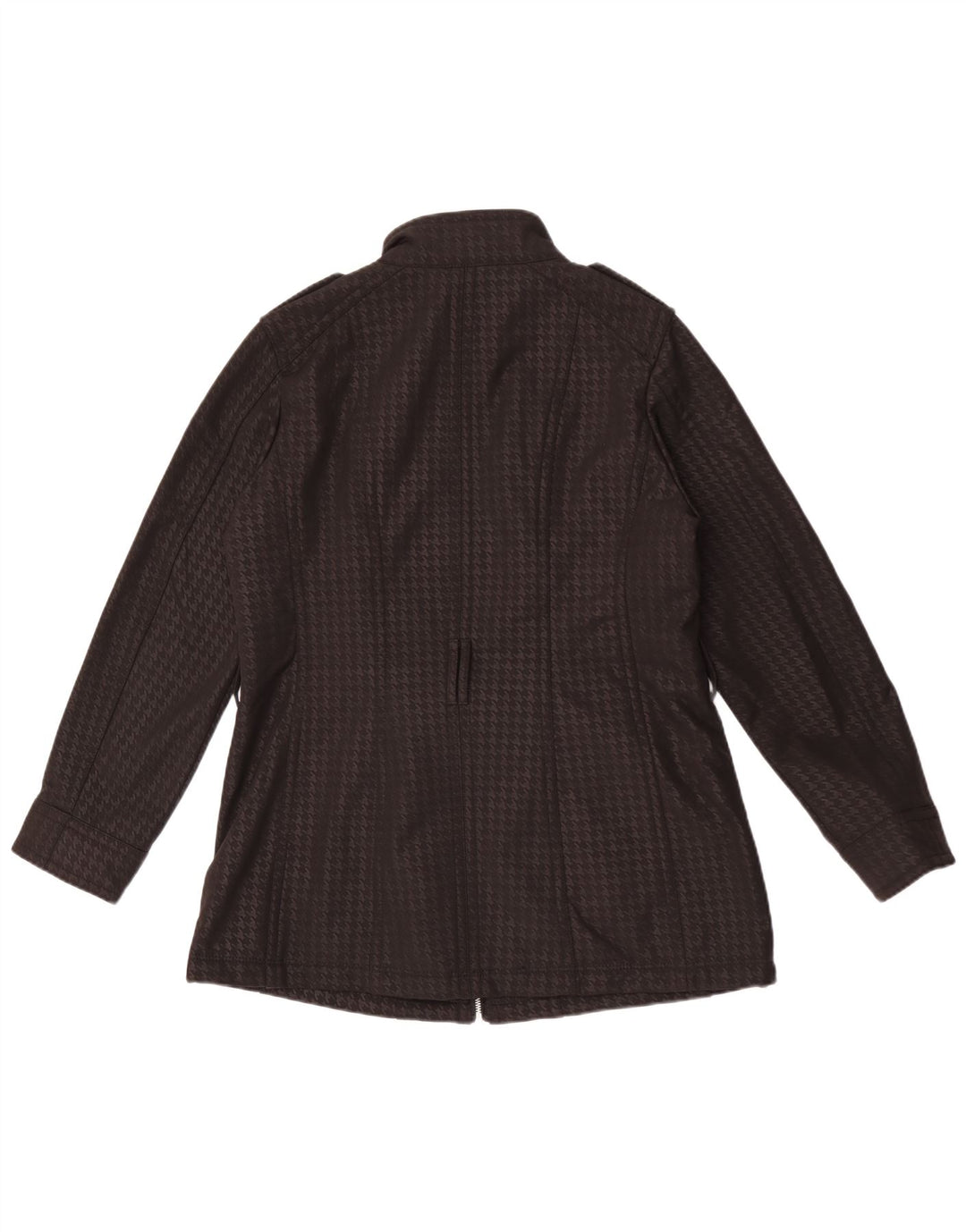 Michael Kors Veste militaire pour femme UK 16 Large Noir Pied-de-poule Polyester