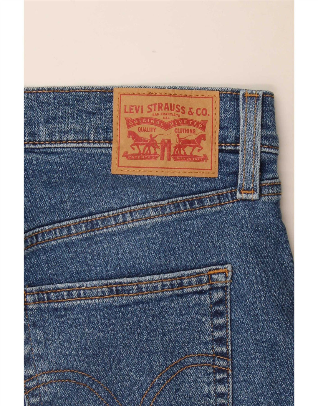 Levi's Jean Fuselé Taille Haute W32 L29 Femme Bleu