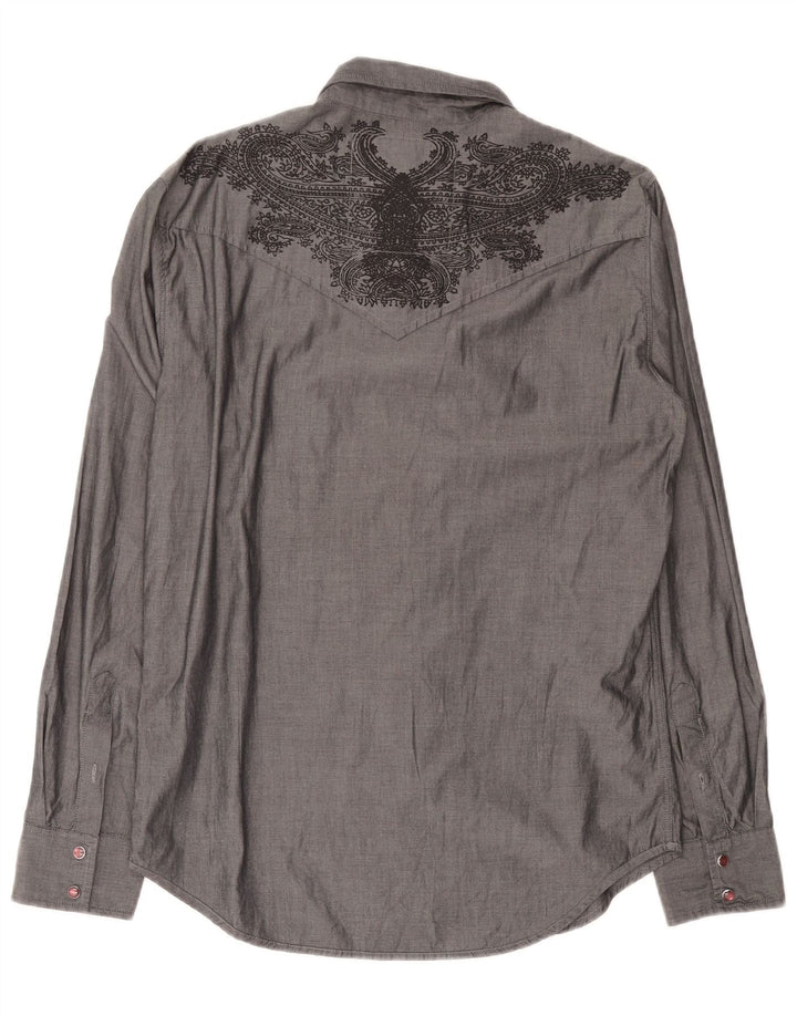 GUESS Chemise Homme Gris Moyen Paisley Coton