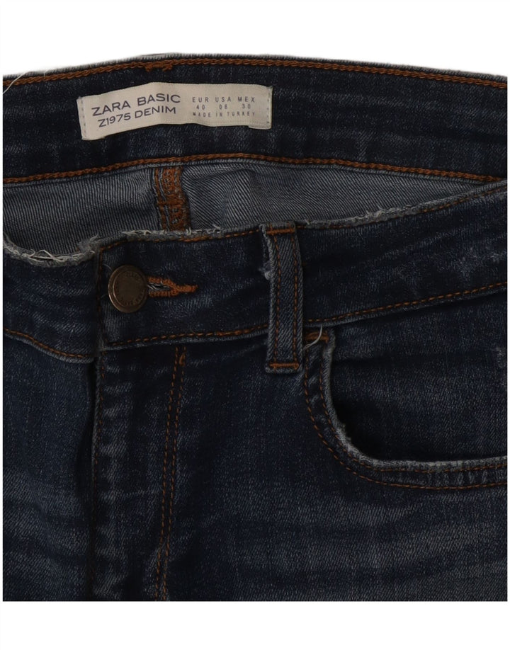 Zara Jean skinny effet vieilli pour femme EU 40 Medium W30 L29 Bleu