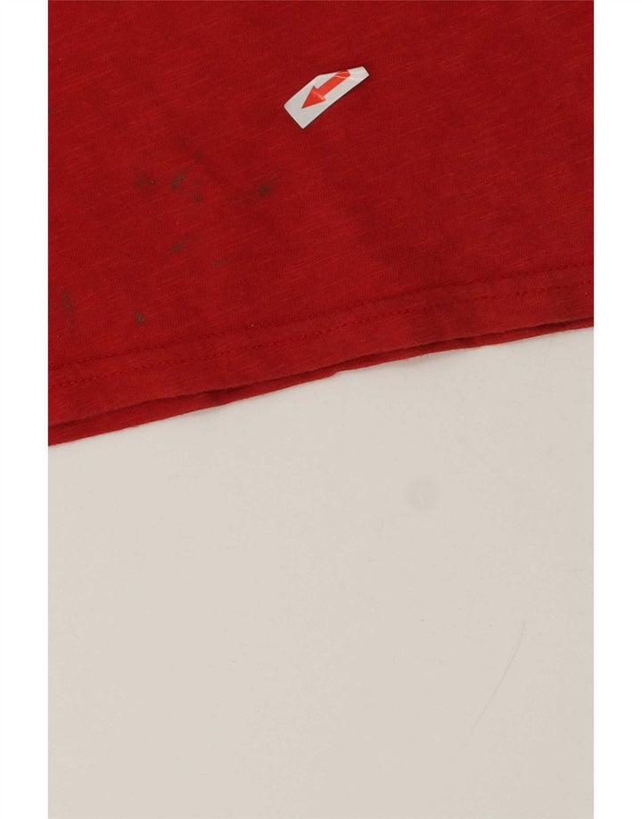 Fat Face T-Shirt Graphique Homme Top 2XL Rouge Coton