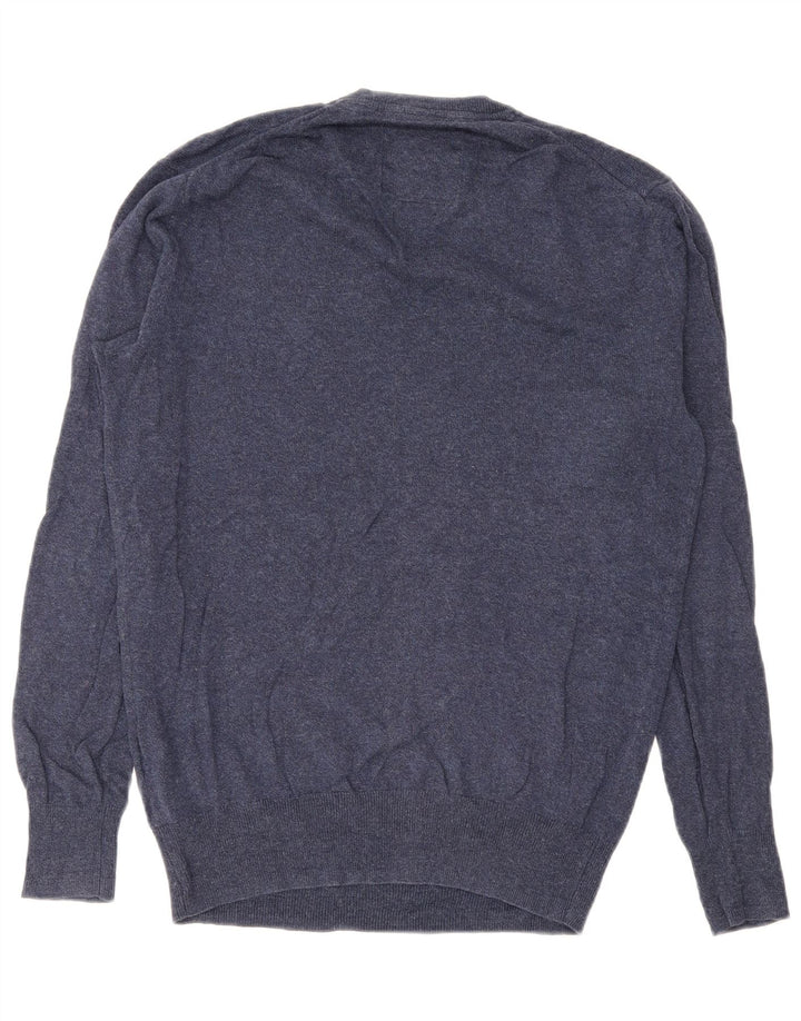 Superdry Pull Col V Homme Bleu Marine Moyen Coton