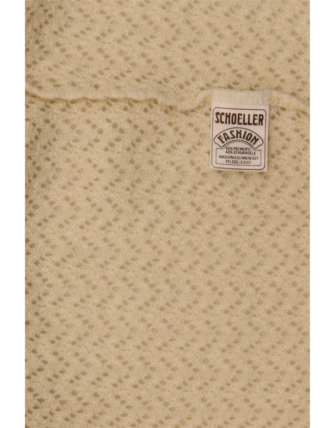 Schoeller Pull Cardigan Ouvert Femme UK 12 Beige Moyen Polyacrylique
