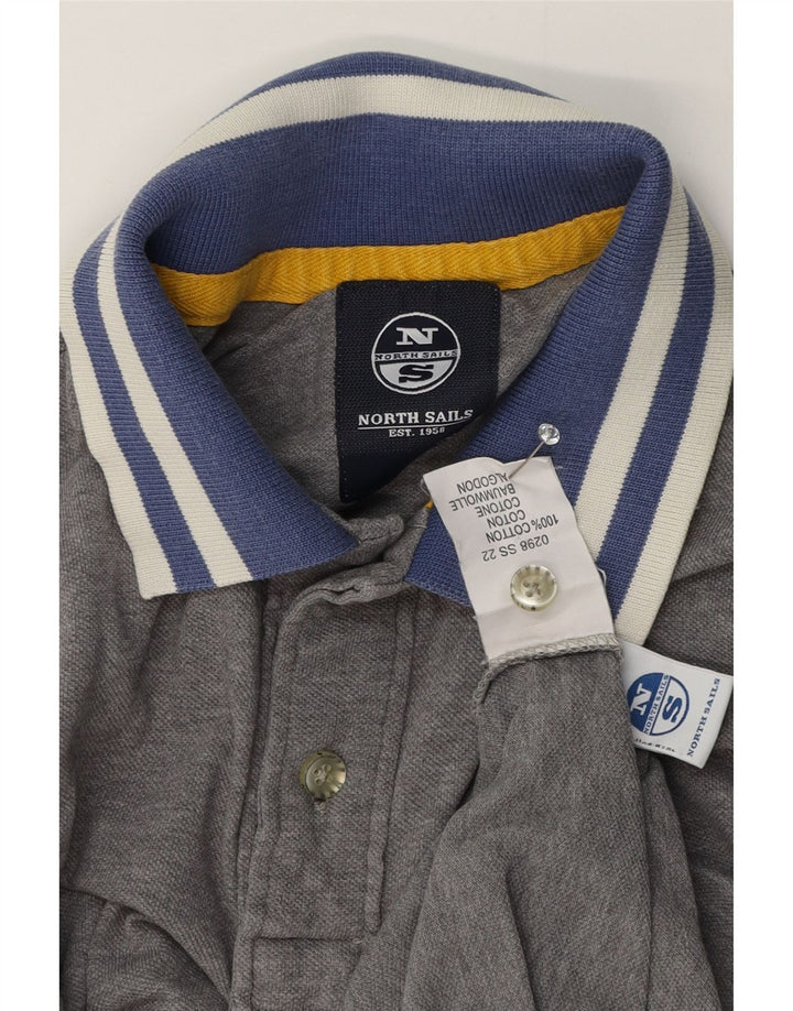 North Sails Polo Rugby Homme Petit Gris Coton
