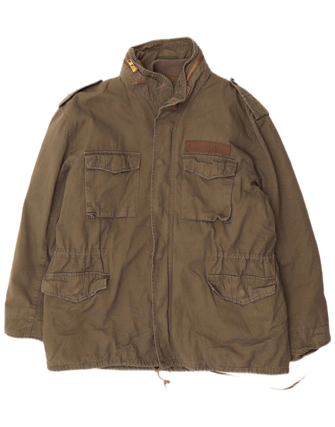 veste militaire homme vintage UK 40 Grand coton kaki