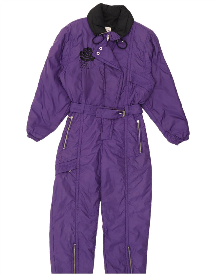 Combinaison de ski femme Belfe IT 46 grande fleur en nylon violet
