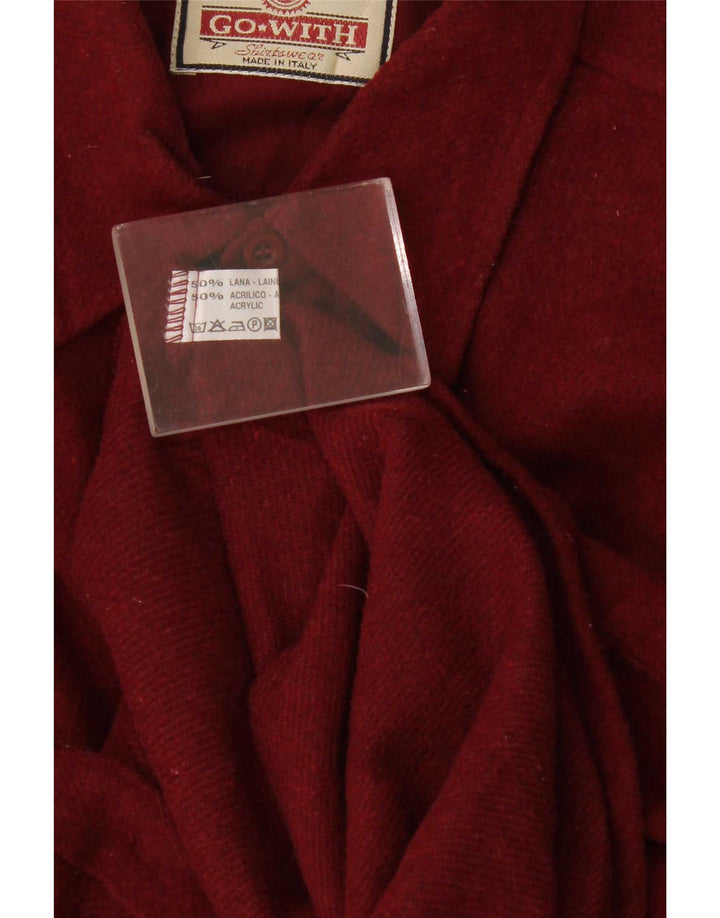 Chemise tricotée vintage pour hommes XL Laine Bordeaux