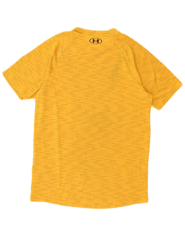 Under Armour T-Shirt Homme Petit Jaune Rayé Polyester