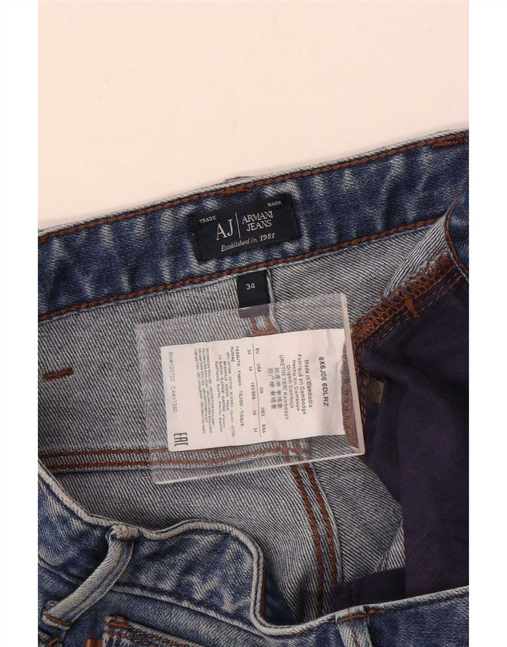 Armani Jeans Slim Homme W34 L34 Bleu Coton